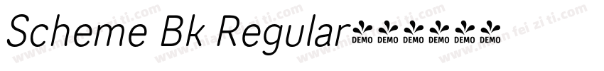 Scheme Bk Regular字体转换